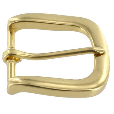 T3139 Natural Brass, Heel Bar Buckle, Solid Brass-LL, 1.5"