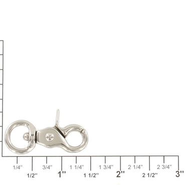 3012A 3/8" Nickel Plate, Extra Mini Swivel Trigger Snap, Solid Brass-LL