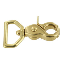 Load image into Gallery viewer, 3002A Natural Brass, Swivel Trigger Snap, Solid Brass-LL, Multiple Sizes