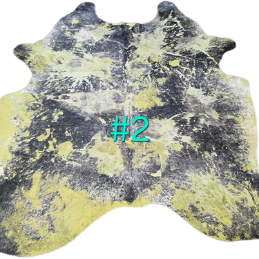 Hair-On Cowhide – Hairy Extravaganza COLOR SPLASH ACID WASH