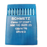 A pack of SCHMETZ sewing machine needles, size 23, displayed on a flat surface.