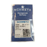 Packaging of SCHMETZ sewing machine needles with brand details visible.