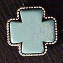 (114) Framed Turquoise Cross 1