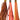 Three leather tassel clips in brown, red, and orange, with metal clasps on the top, displayed against a white background.