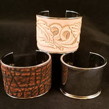 Metal Cuffs for Leather Inlay