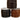 Three spools of leather lace in black, brown, and dark brown colors, placed on a wooden surface.