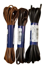 Load image into Gallery viewer, Three hanks of leather lace in Light Brown, Dark Brown, and Black, displayed side by side on a white background.