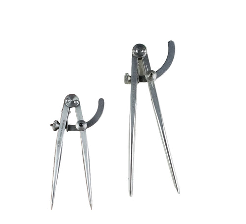 2 metal Wing divider tools one 6 inch and one 8 inch for projects and crafts.