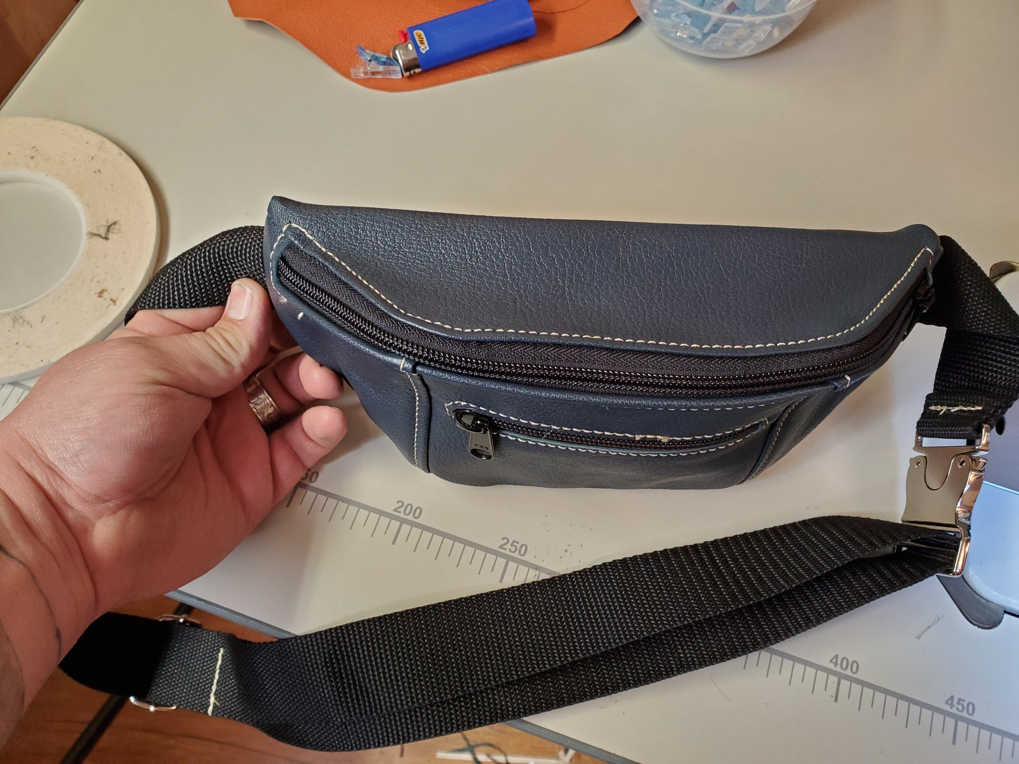 Syge person Datter øjeblikkelig Slim Line Belt Bag (Fanny Pack) Template – Maker's Leather Supply