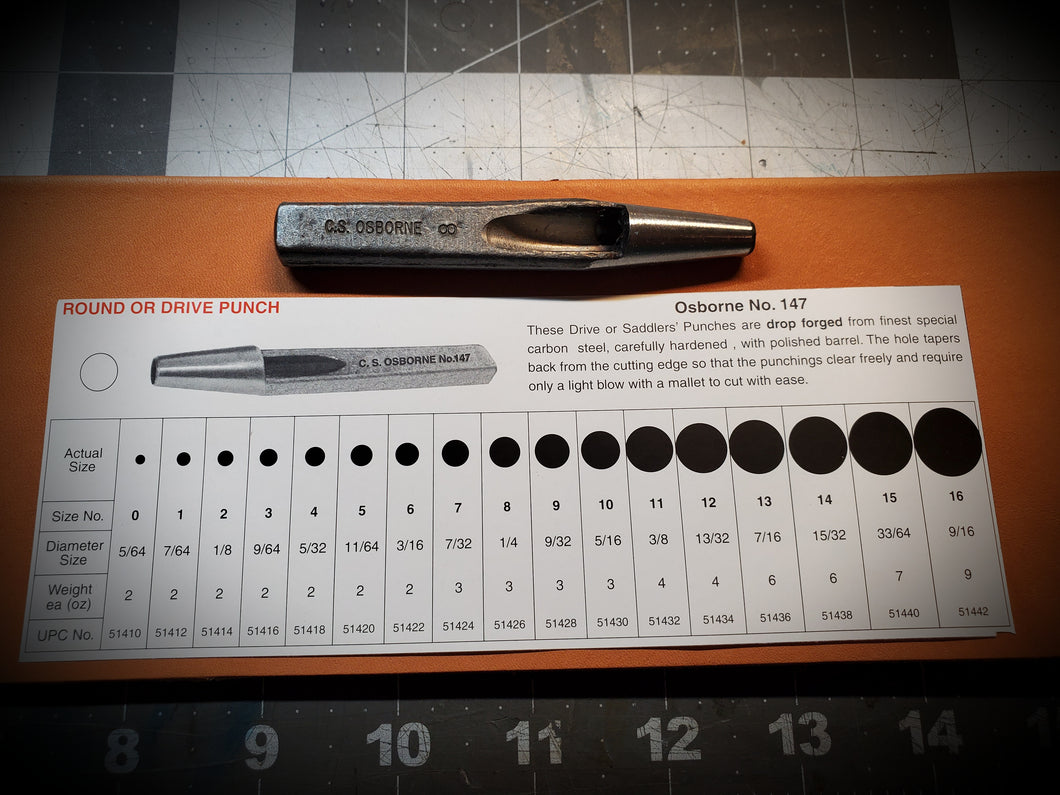 C.S. Osborne NO. 147 Saddler's Punch 9/32 (9)