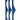 Three blue plastic strips with measurement markings on a white background