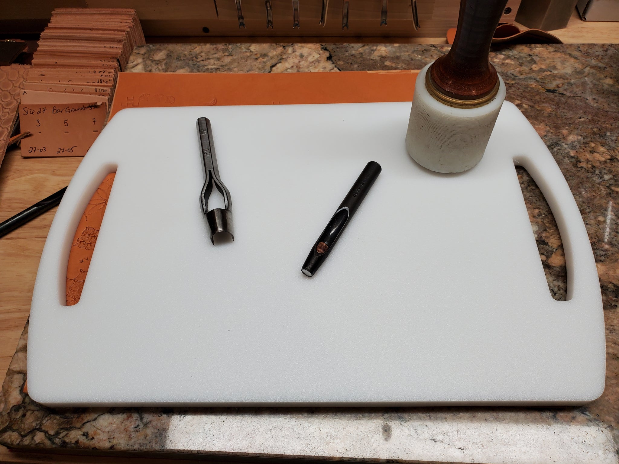 50mm thickness PP Polypropylene Leather Cutting Board