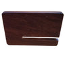 A rectangular rosewood pricking iron pull-out board with a groove in the center, placed on a white background.
