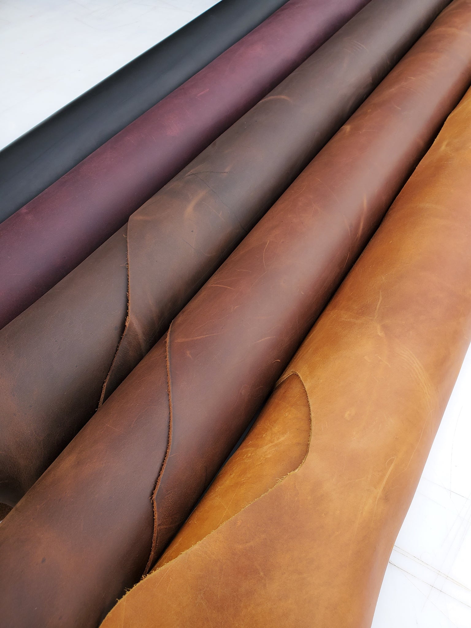 6 Pieces Crazy Horse Leather Sheets 10.25''X7.3'',Leather Pieces