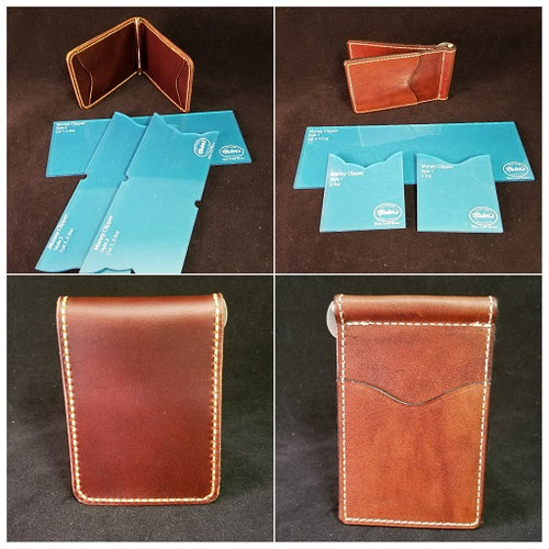 Leather Wallet Template, Kraft Paper Protection Layer Scratch Leather  Patterns Templates For Wallets 