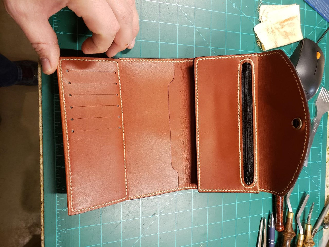 Custom Leather Envelope Pouch – Tailored Projects