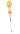 Straight French edger leather tool with decorative wooden handle on a white background