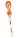 Straight French edger with wooden handle and metal chisel on a white background.
