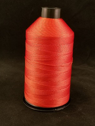 Fire Orange Bonded Nylon Thread, 8oz