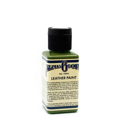 Alpha 6 Leather Paint–Army Green/Camo-1 oz