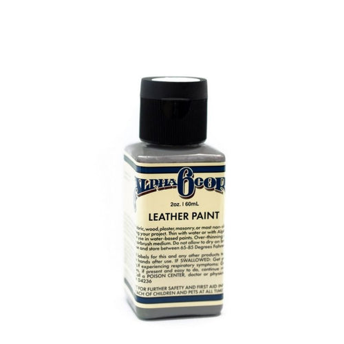 Alpha 6 Leather Paint–Alpha Grey-Medium Grey-1oz