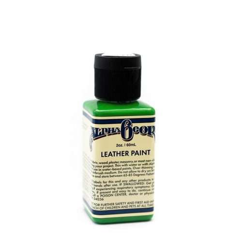 Alpha 6 Leather Paint–Slime Green Green-1 oz