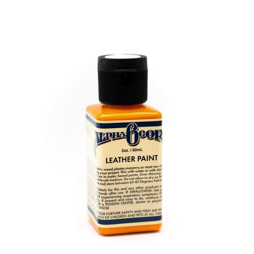 Alpha 6 Leather Paint–Orange-1 oz