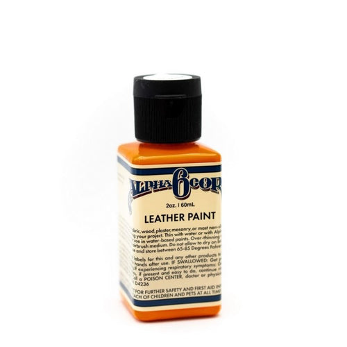 Alpha 6 Leather Paint–Dark Orange-Pumpkin