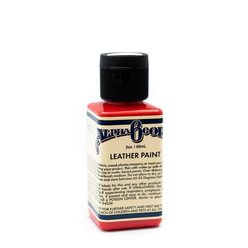 Alpha 6 Leather Paint–Alpha Red ( Bright Red)