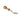 A straight french edger tool with a wooden handle and metal blade used for leather crafting.
