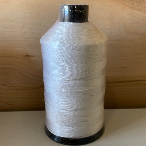 WHITE Bonded Nylon Thread, 8oz