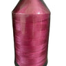 A spool of magenta/hot pink bonded nylon thread placed against a white background.