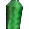 A spool of lime green to neon green bonded nylon thread.