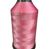 A spool of light pink bonded nylon thread
