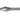 A silver-colored metal bag punch tool with a tapered edge and polished surface.