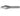 A silver-colored metal bag punch tool with a tapered edge and polished surface.