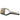 A large silver metal bag punch tool lying in front of a white background.